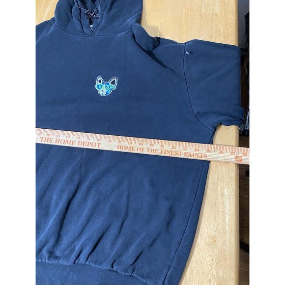 UniFree All Black Hooded Ears Anime Style Cosplay SZ L 25pit2pit (runs Big) - Picture 8 of 9